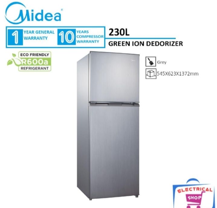 OCHA Midea Fridge MD232V Door 230L Refrigerator MD-232V (Grey) MODEL NUMBER: MD-232v