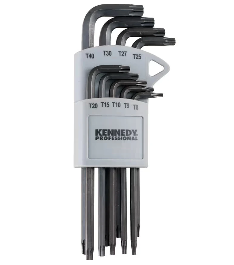 LONG ARM STAR KEY SET T8-T9-T10-T15-T20-T25-T27-T30-T40 (9-PC)