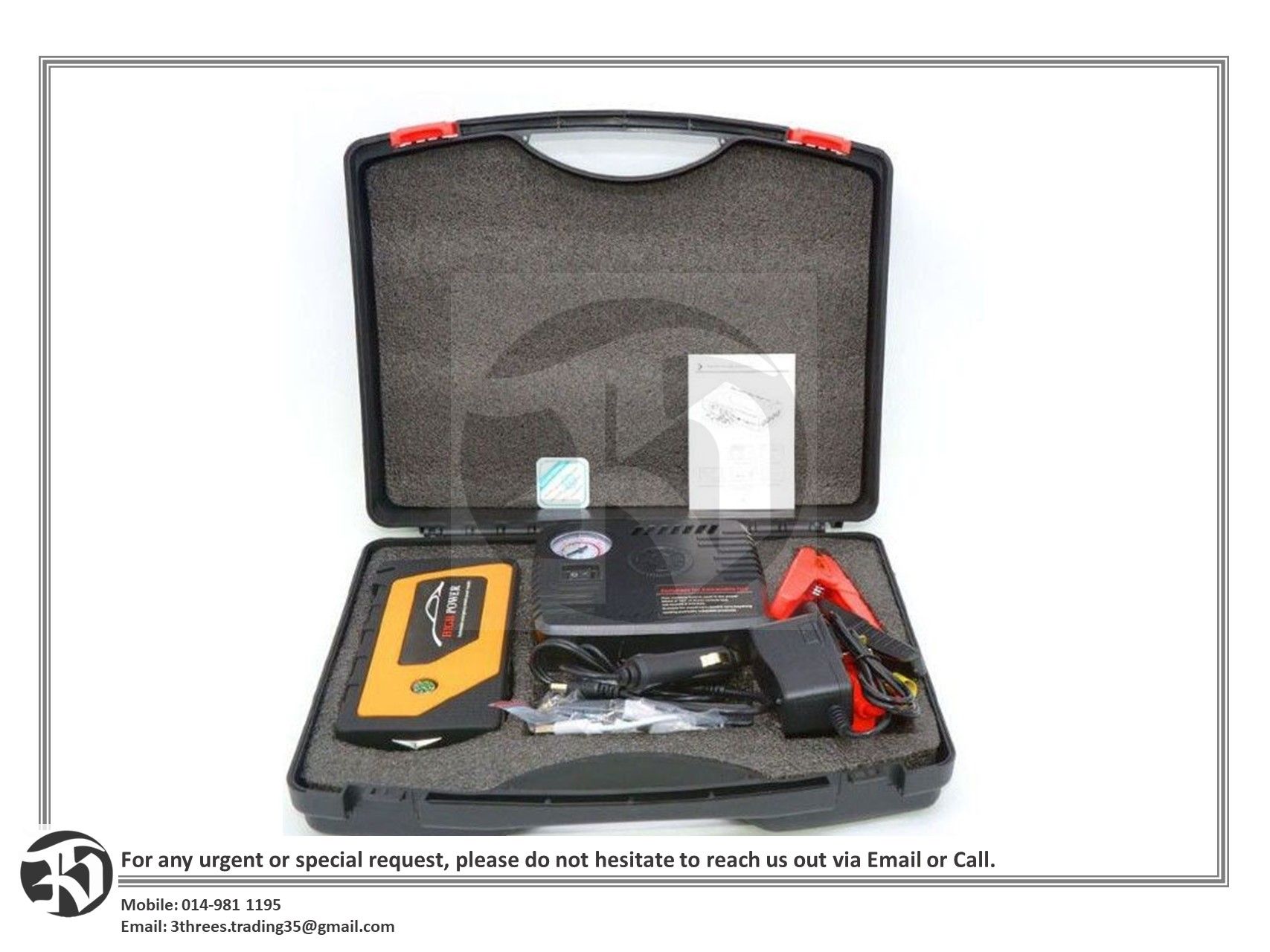 【69800mAh】Multi-function Car Jump Starter High Power with Power Bank Inclusive Compressor for Automobile Car Jumper