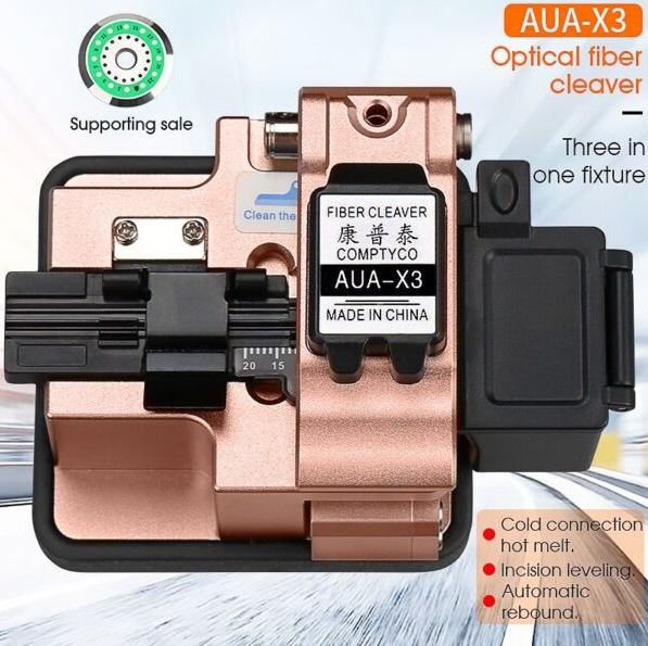 AUA-X3 FIBER CLEAVER FTTH FIBER OPTIC TOOLS HIGH PRECISION CUTTING 24-SIDE BLADE CV901