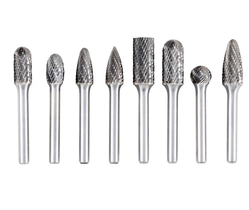 8 PIECE BUR SET - 10 & 12MM DIA