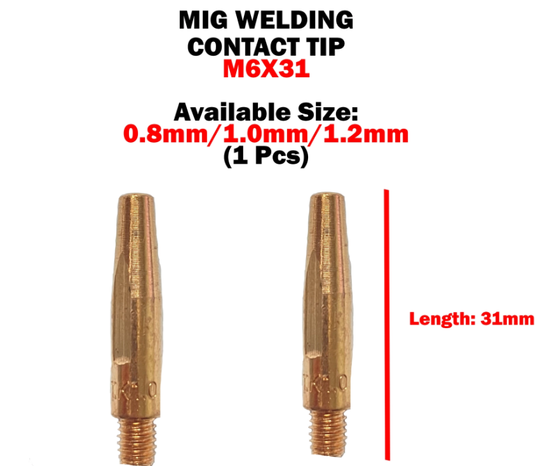 MIG WELDING TORCH CONTACT TIPS (M6X31)