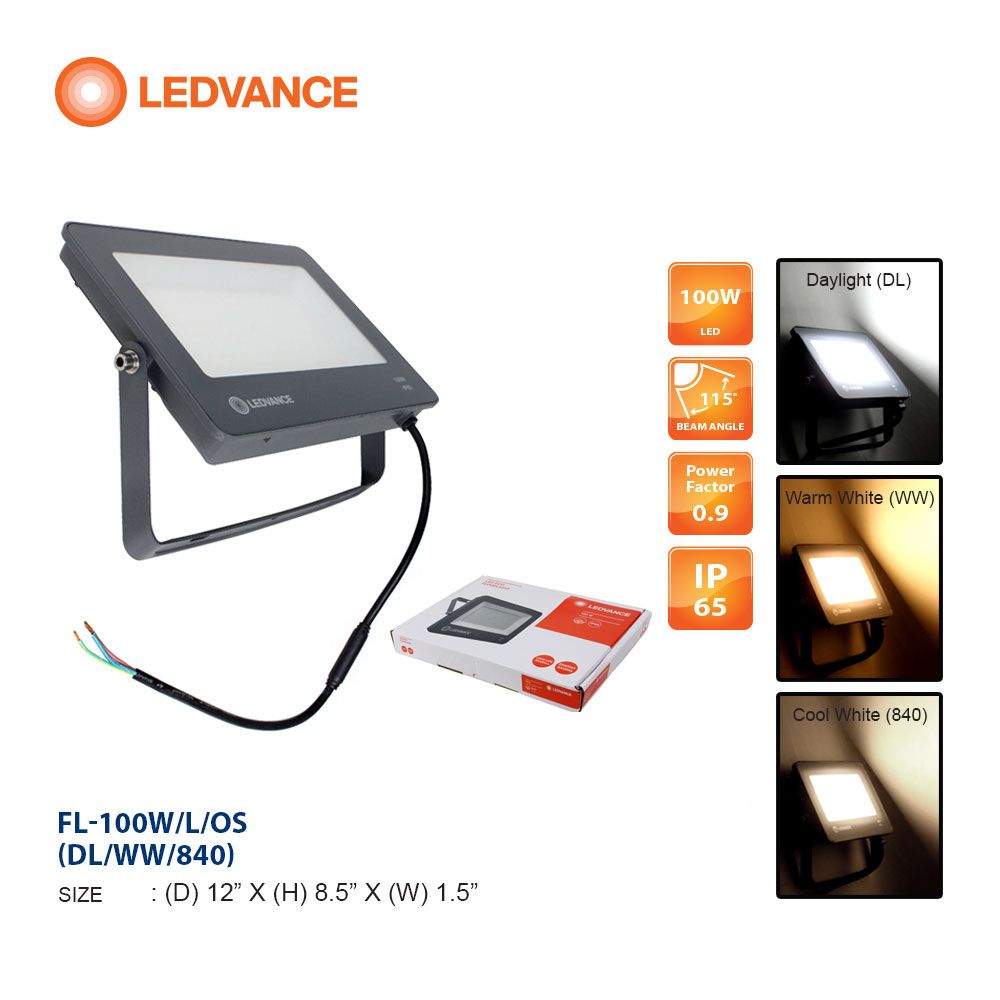 LEDVANCE OSRAM 100W LED FLOODLIGHT (DAY LIGHT)