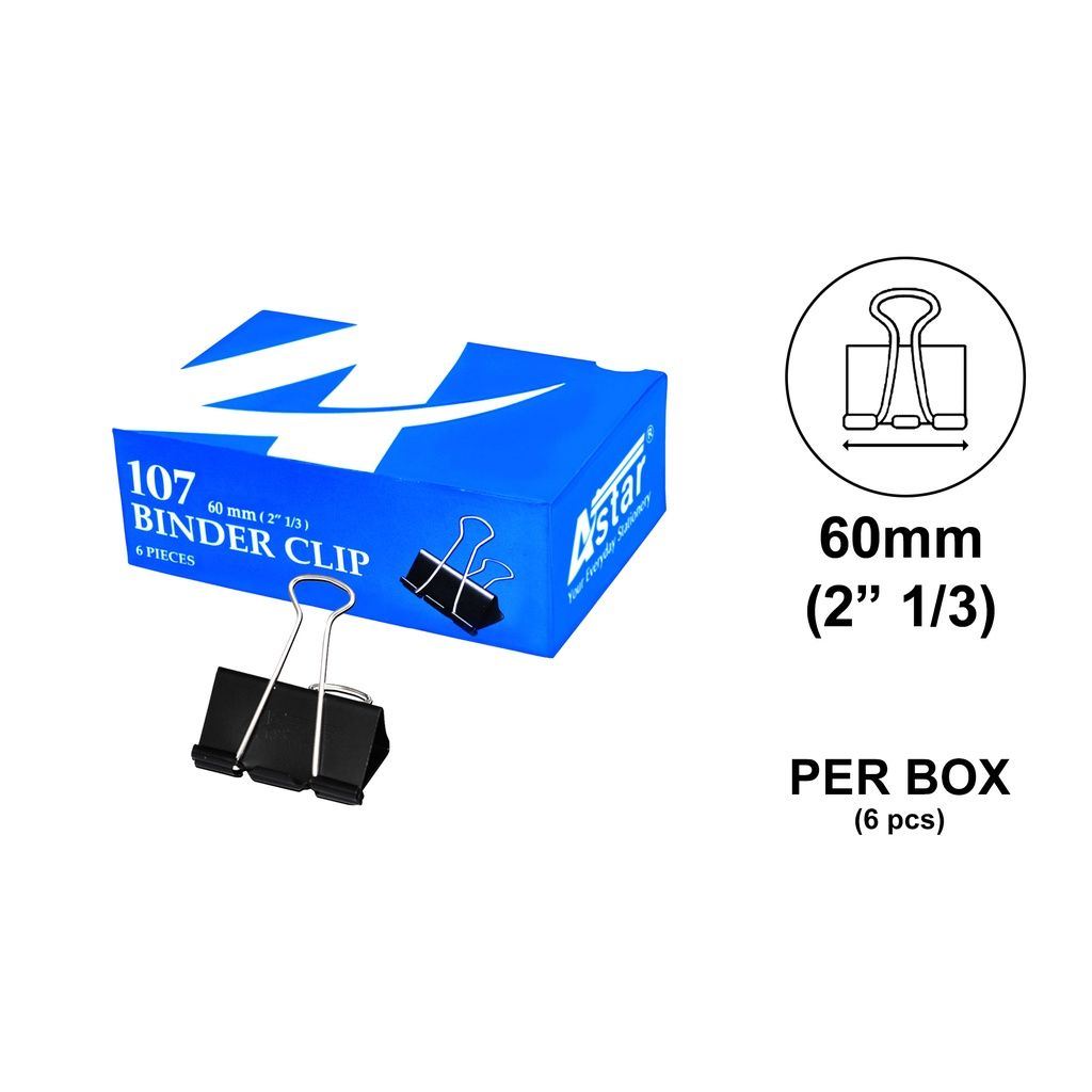 Binder Clip 60mm 6pcs/box