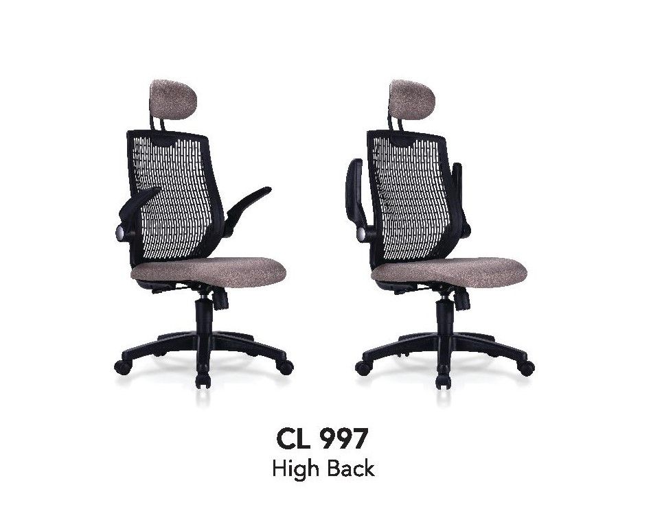 Highback chair with adjustable armrest