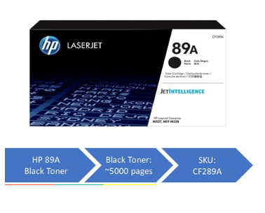 HP CF289A 89A Black Original LaserJet Toner Cartridge, High Yield, 5000 Pages