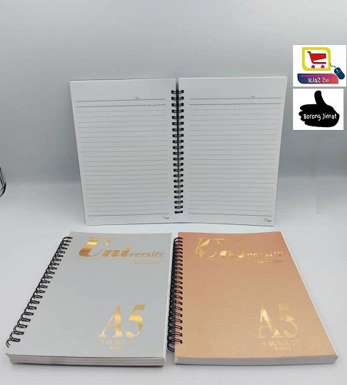 Uni A5 3-Subject Ring Note Book 100's (S-6820)