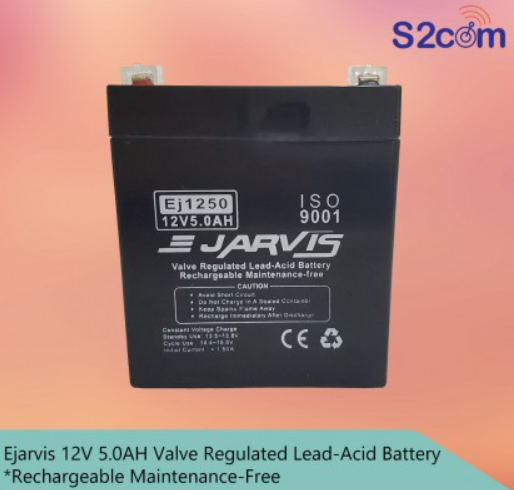 Ejarvis 12V 5.0AH Valve Regulated Lead-Acid Battery *Rechargeable Maintenance-Free