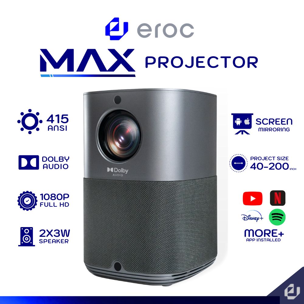 EROC Max Smart Projector Dolby Audio