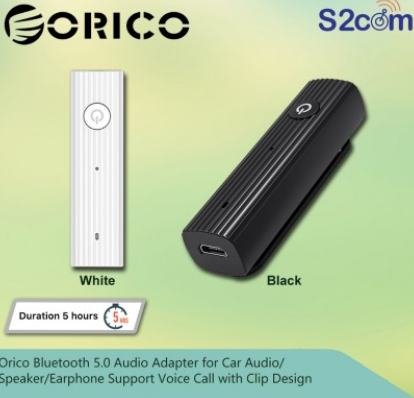 Orico Bluetooth 5.0 Audio Adapter For Car Audio/Speaker/Earphone Support Voice Call With Clip Design