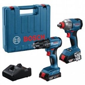 BOSCH PROFESSIONAL PROMOTION SET OF COMBO GDX 18V-285 + GSB 185-LI WITH 2X2.0AH, GAL 18V-20 IN CASE (06019N21L4)