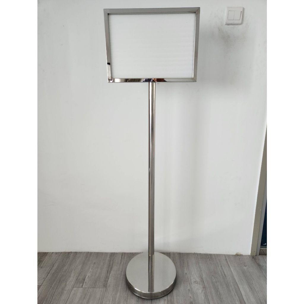 stainless steel sign stand a4 size
