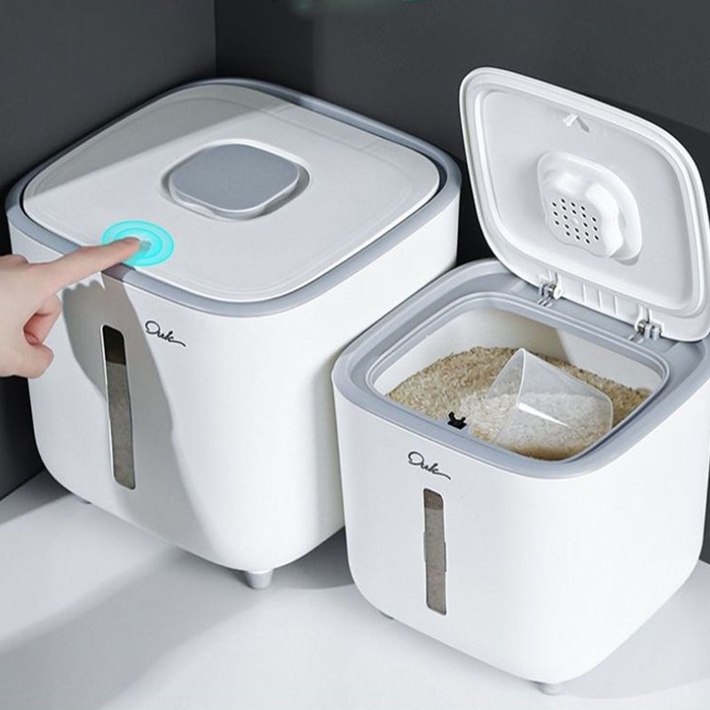 GIFT & SOUVENIRS: Storage Box Grain Container Household Cereal Rice Bucket Insect and Moisture Proof Sealed Kitchen Organizer