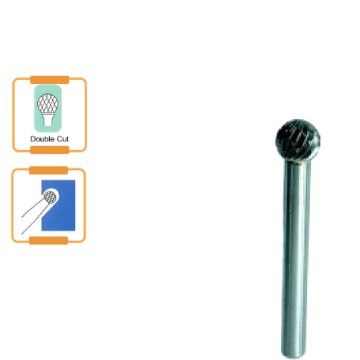 TBS TUNGSTEN CARBIDE ROTARY BURR CYLINDER BALL SHAPE (DOUBLE CUT)