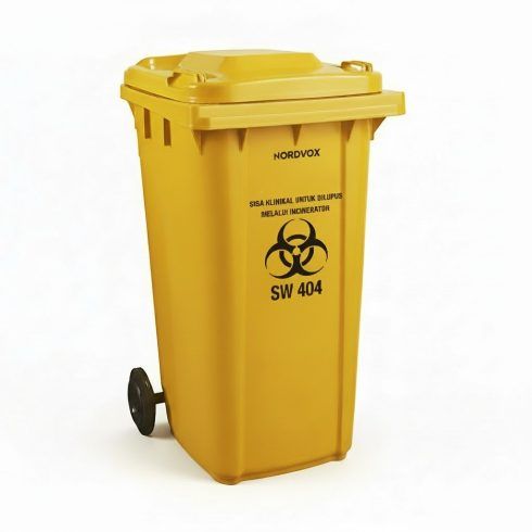 Biohazard Waste Bin Yellow 120L