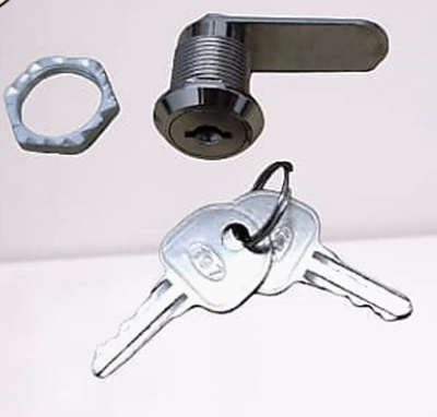 097 CAM LOCK WITH KEYS (CHROME PLATED)