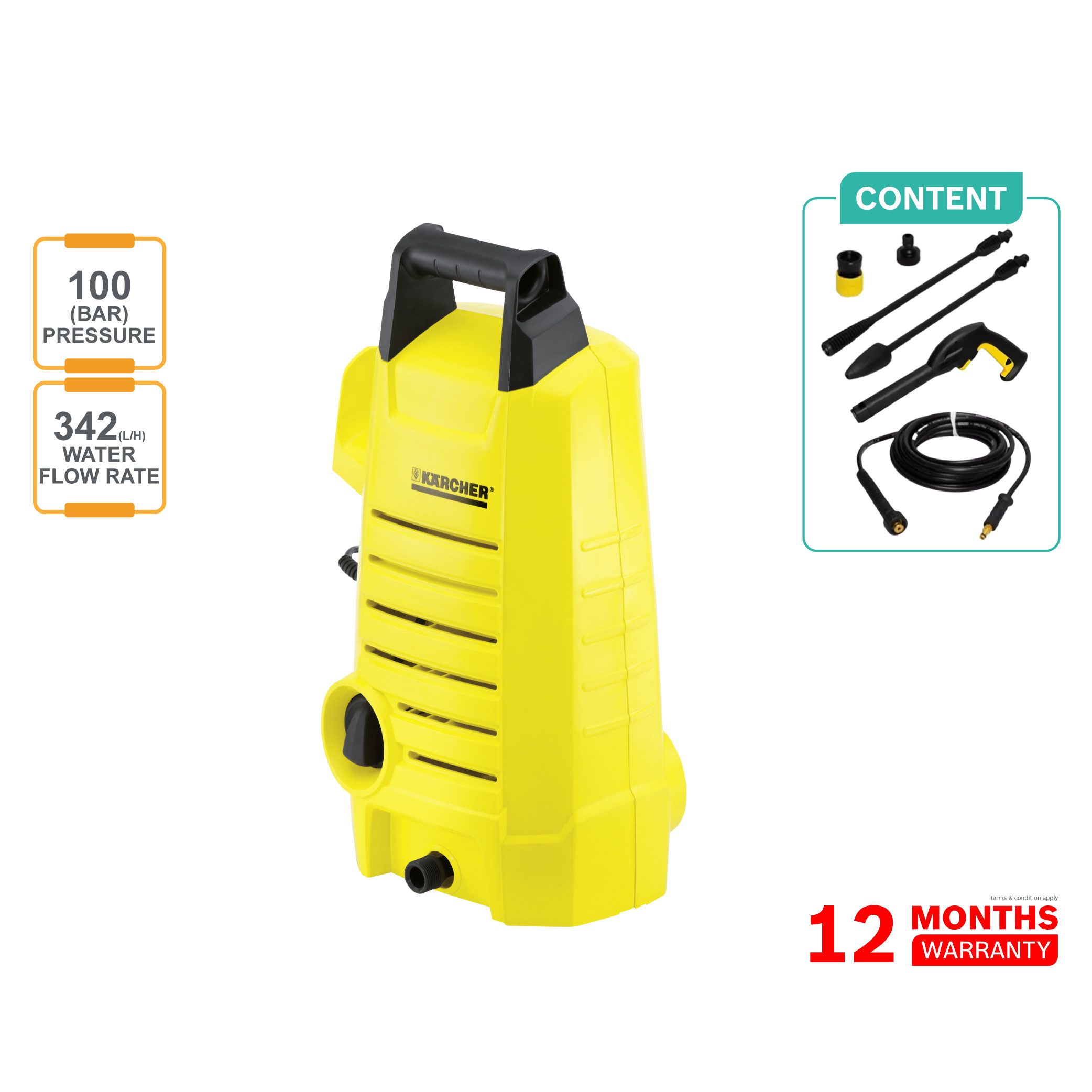 KARCHER K 2.050 High Pressure Washer (1.601-652.0)
