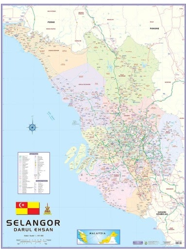 QP MAP OF SELANGOR 88.9cm x 120cm