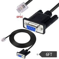DB9 RS232 to RJ11 6P4C Serial Console Cable PVC 6ft Plug and Play for APC AP7800 AP7900 940‑0144A