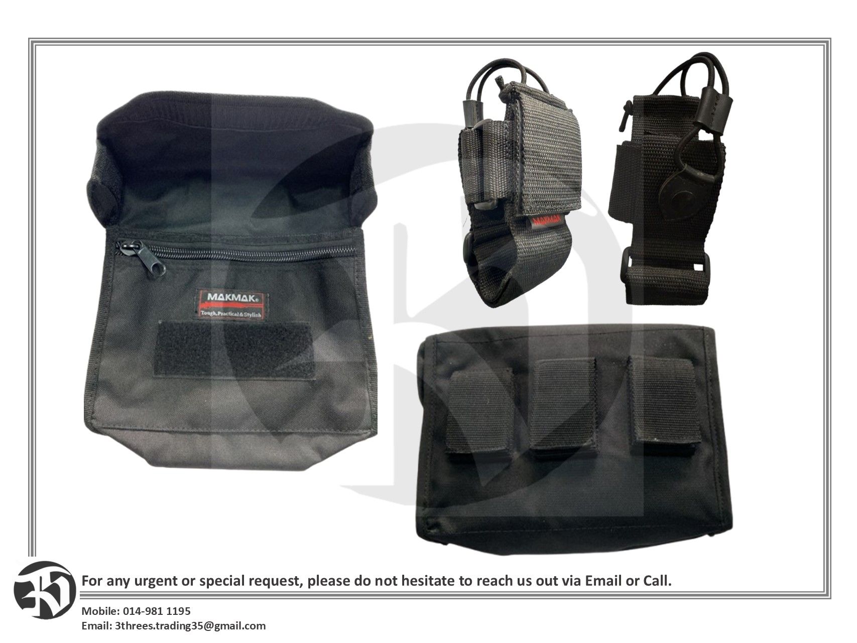MAKMAK Gas Mask Case / Pouch Bag (No Embroidery)