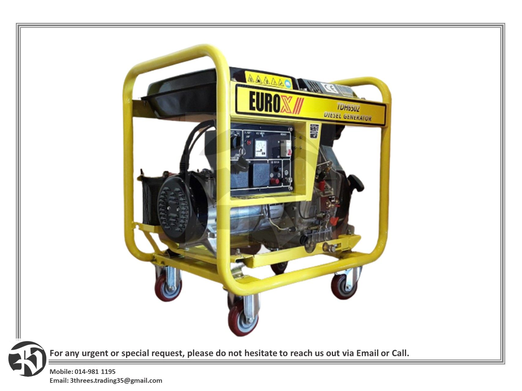 EuroX Europower TDH6502 Diesel Generator 4.5kW