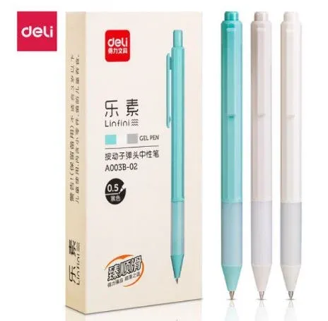 Deli Linfini Gel Ink Pen 0.5mm A003B-01 Black Ink From Japan