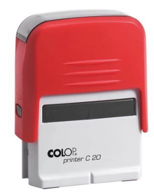 COLOP Self-Inking Text Stamp C20 38mm x 14mm Red