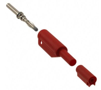 Fluke PJKPL 72925-2 Do-it-yourself 2mm Stackable Safety Sheathed Plug, (red)