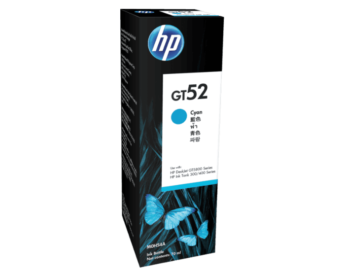 HP Deskjet GT52 All-In-One Cyan Ink Bottles