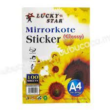 OCHA MIRRORKOTE STICKER A4 SIZE GLOSSY -100PCS/PACK-FREE DELIVERY SEMENANJUNG ONLY
