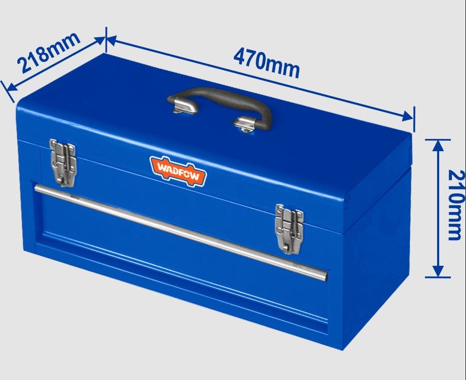 IRON TOOL BOX WITH DRAWER 470X218X210MM WADFOW WTB8A22