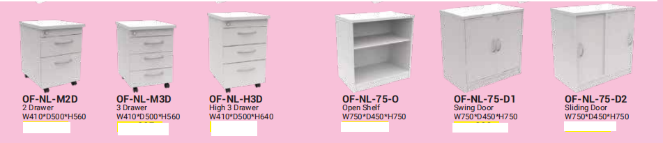 OFIS SN SERIES DRAWER / OPEN SHELF _WHITE COLOUR