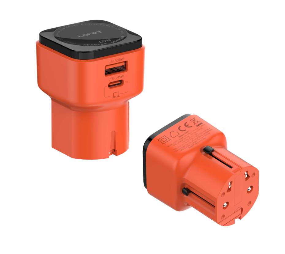 LDNIO UNIVERSAL CHARGER PLUG - Q2420 45W 1 USB-C + 1 USB-A