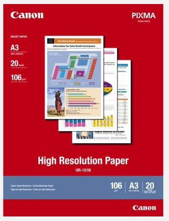 CANON High Resolution Paper (106g/m2) HR-101N A3 (20 sheets)