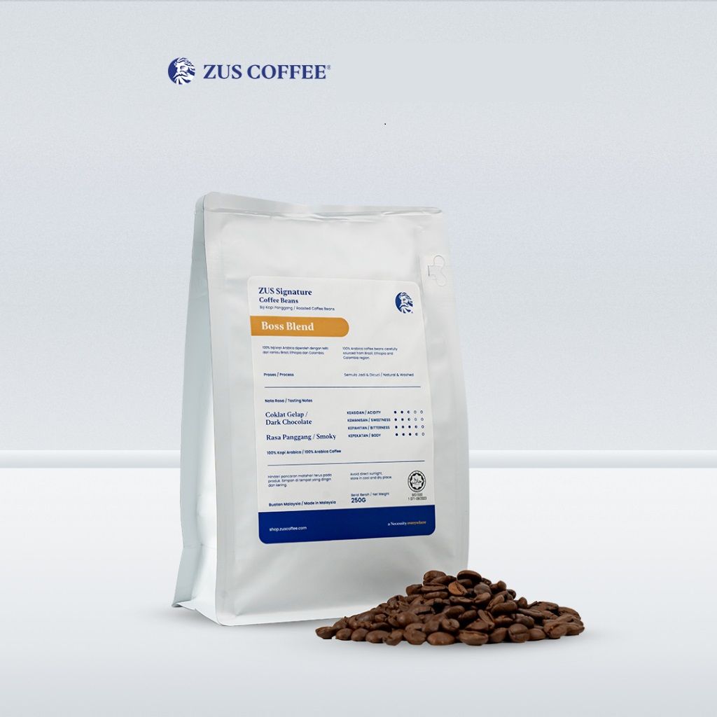 ZUS Signature Roasted Whole Bean Coffee - Boss Blend (250g)