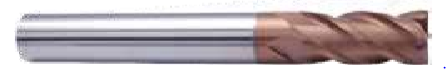 Temo Flute End Carbide 4-Flute End Mill with Special Coating