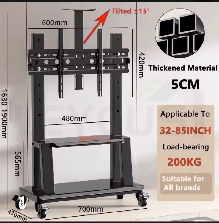 Heavy Duty TV Stand Mobile with Wheel - Size : 32" - 85 " Free delivery