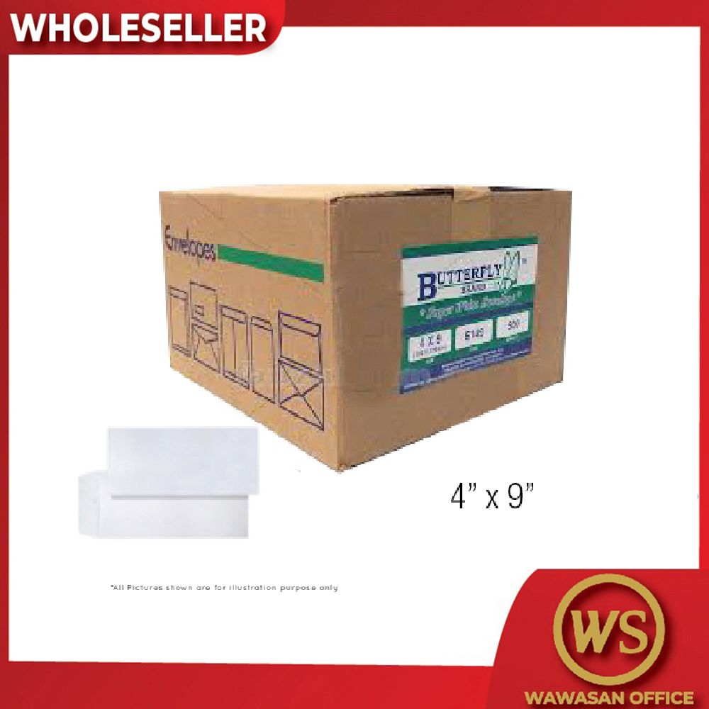 4" x 9" x 100gm WHITE ENVELOPE- (WINDOW)