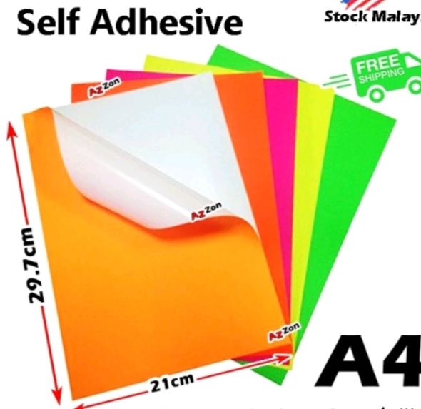 Colour sticker A4- 4 sheet / pack