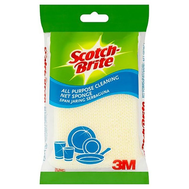 *3M SCOTCH-BRITE 1-Pcs Pack Multipurpose Net Sponge Dishwashing Non-Scratch Cleaning Pad