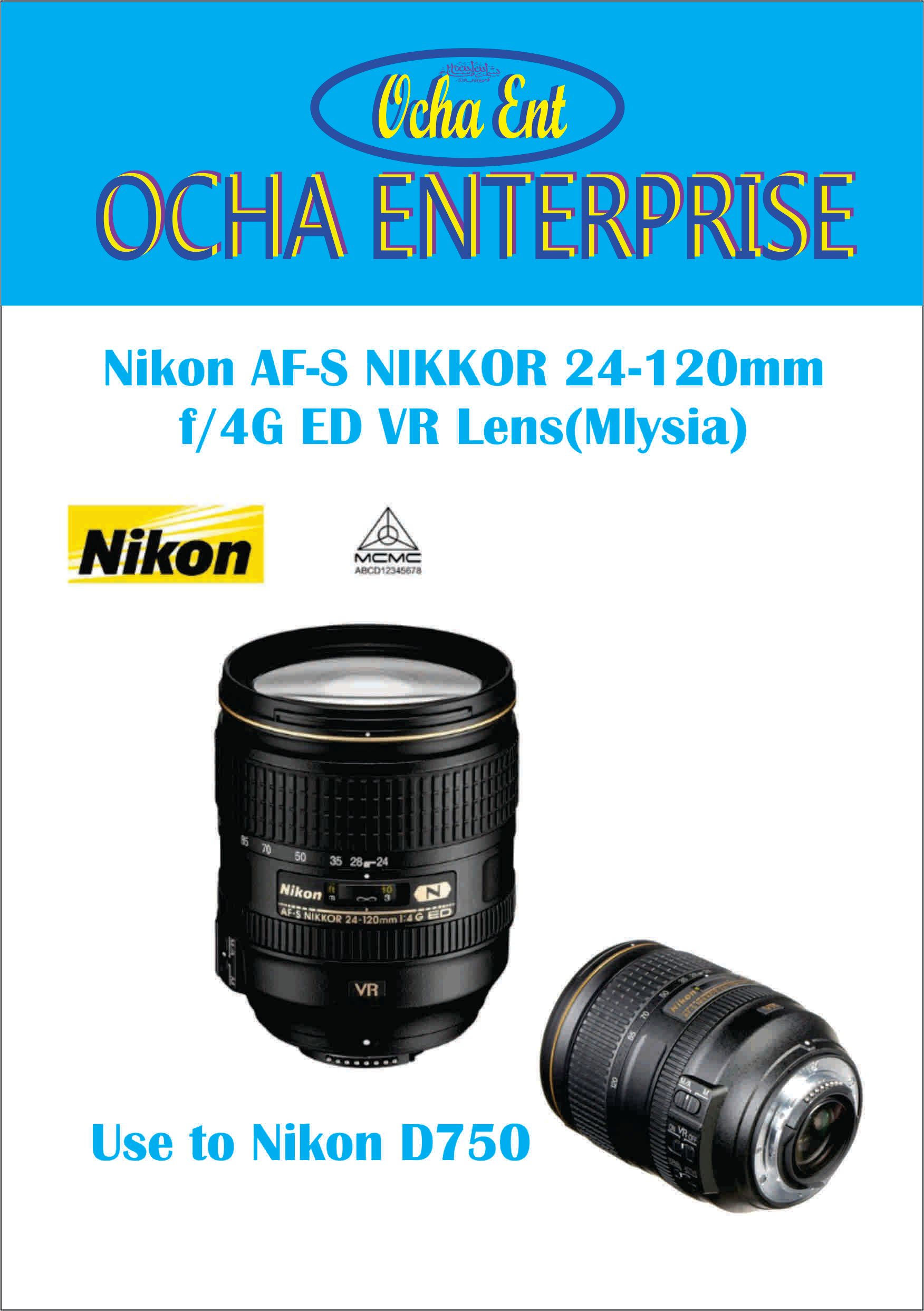 NIKON AF-S 24-120mm F4 G ED VR LENS (NIKON MALAYSIA)