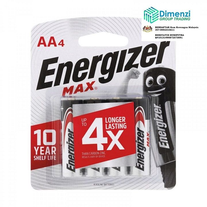 BATTERY ENERGIZER AA4 PC / PACK OF 4