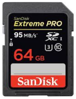 SANDISK SD EXTREME PRO 95MB/S 64GB