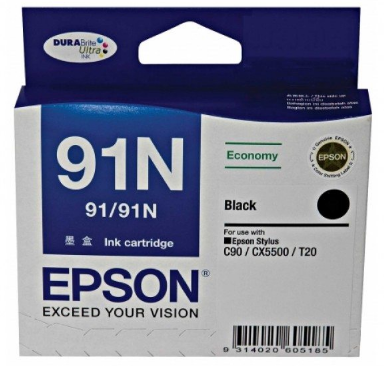 Genuine Malaysia Epson Warranty - EPSON 91N BLACK INK C13T107190
