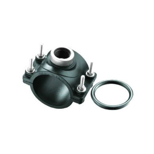 ATKC HDPE Clamp Saddle (Mechanical Type) with Galvanized (GI) Bolt & Nut Female Threaded 32MM (DIA) x 1"
