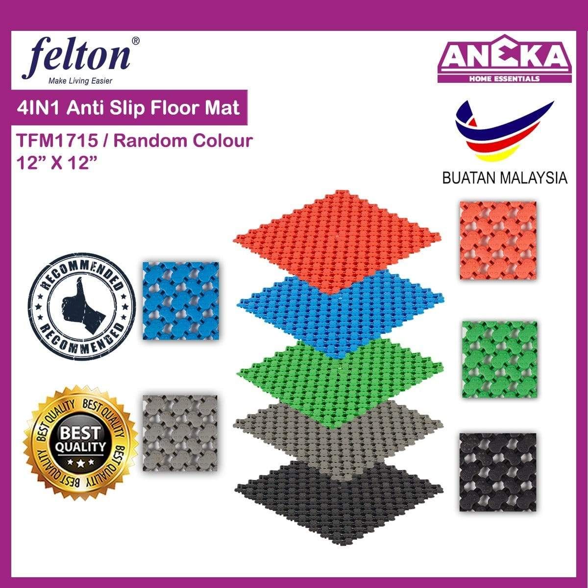 Felton *Felton TFM1715 Durable Rubber Anti Slip Floor Mat [4s]