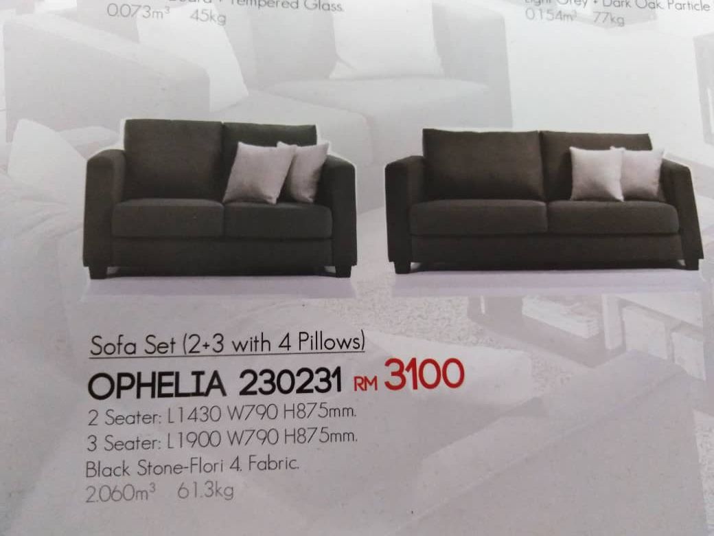 SOFA (2 SEATER, 3 SEATER WITH 4 PILLOWS)