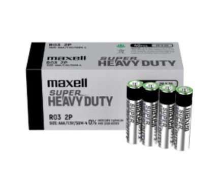 Maxell Super Heavy Duty AAA (2pcs shrink pack) - 40pcs/box R03(SP)2P