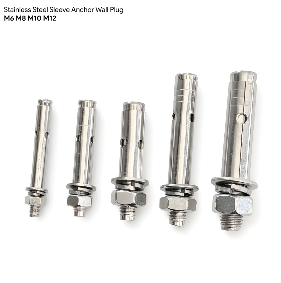 EXPANSION SLEEVE ANCHOR BOLTS STAINLESS STEEL WALL PLUG M6 M8 M10 M12 (RANDOM)