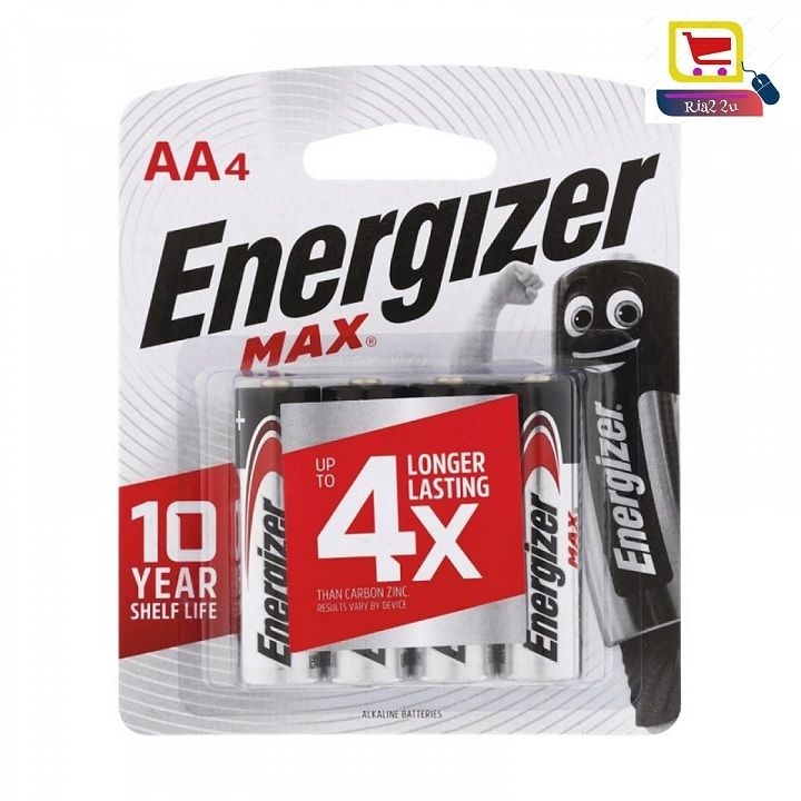 Energizer Battery AA / Energizer AA / BATTERY RTSB Pack of 4